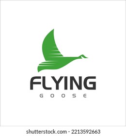 Flying Goose Transportation Vector Logo