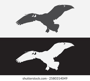 flying goose vector art. free vector illustration