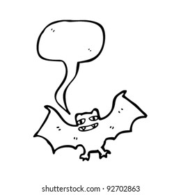 flying halloween bat cartoon