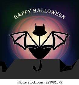 Flying Halloween  cat