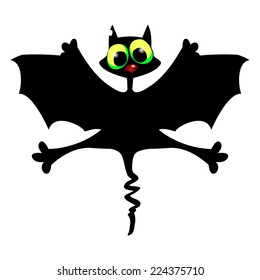 Flying Halloween  cat