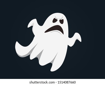 Flying halloween ghost vector image