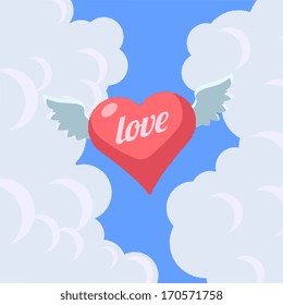 flying heart