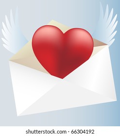 flying heart