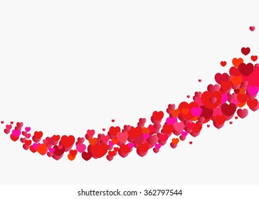 Flying heart. Vector.