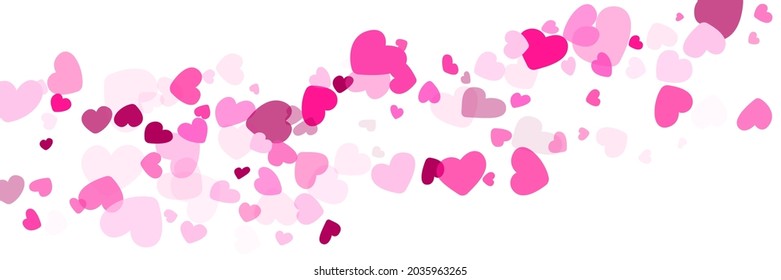 Flying Hearts Background Pink Romantic Love Stock Vector (Royalty Free ...