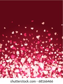 Flying hearts Valentine's day or Wedding  vector background