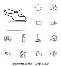 flying helicopter icon. Speed icons universal set for web and mobile