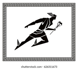 Flying Hermes in the Greek frame