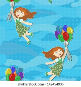 Flying high - seamless pattern