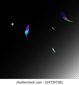 Flying Holograph Confetti. Silver Transparent Falling Particles.  Gradient Overlay Vivid Foil Tinsel. Blue, Purple, Green Celebration Background. Rainbow Tinsel. Holo Glam Effect Rainbow Tinsel.