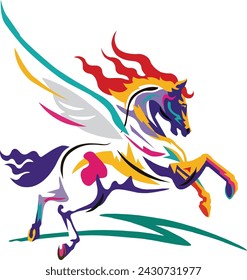 The Flying Horse with Colorful Mindsets 