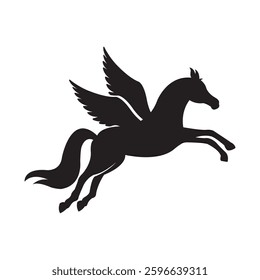 flying horse icon illustration design template