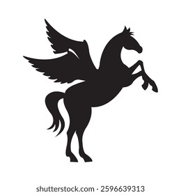 flying horse icon illustration design template