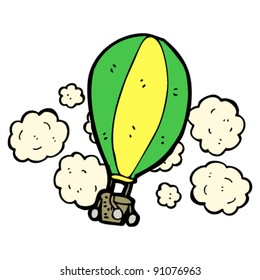 flying hot air balloon