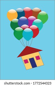 flying house baloo texture background