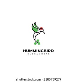 FLYING HUMMINGBIRD LOGO DISEÑO PREMIUM