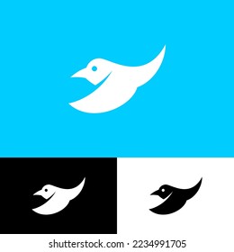 flying hummingbird perfect for game developer business logo review blog or vlog, game or community channel
