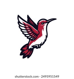 Flying hummingbird vector design illustration