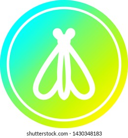 flying insect circular icon with cool gradient finish