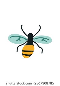 flying insect , color vector illustration