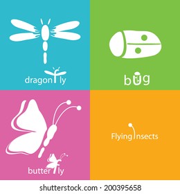 'Flying Insects' conceptual vector.