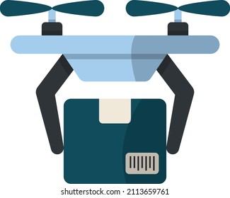 Flying IoT concept vector icon design, Internet of things symbol, Universal Object Interaction Sign, IoT and automation stock illustration