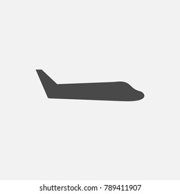 flying jet plane vector icon for traveling and transportation gray esp10