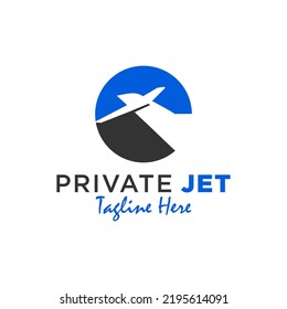 flying jet transport logo design