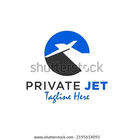 flying jet transport logo design