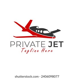 flying jet transportation logo design