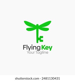 Flying Key Logo Vector Template Design. Good for Business, Start up, Agency, and Organization