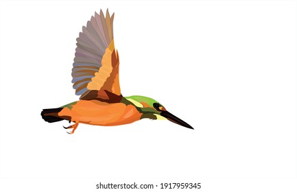 El pescador volador. Imagen vectorial. Fondo blanco.