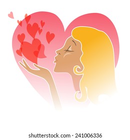 Flying Kiss - Vector