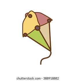 Flying Kite Doodle Icon