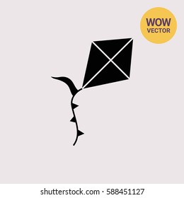 Flying kite icon
