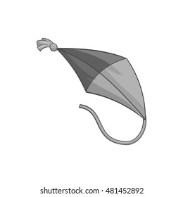 Flying kite icon in black monochrome style on a white background vector illustration