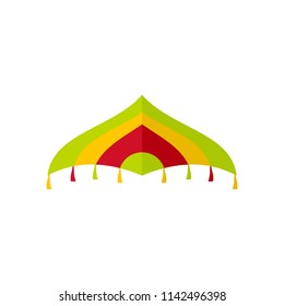 Flying kite icon. Flat illustration of flying kite vector icon for web isolated on white