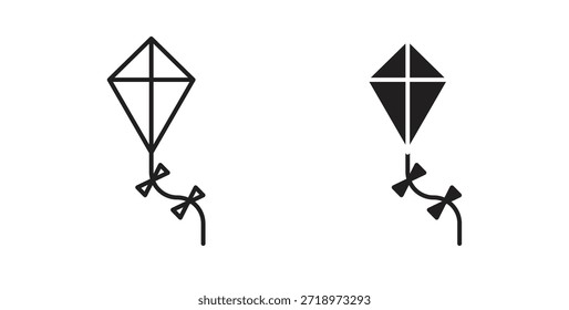 Ein Drachensymbol fliegen. Symbol, Logo-Abbildung. Grafiksymbolsatz