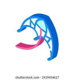 Fliegender Drachen isometrischer Icon Vektorgrafik. Fliegendes Drachenzeichen. einzelne Symbolillustration