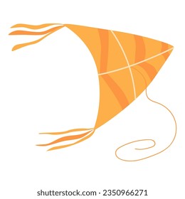 Flying kite. For a picnic. Icon. The object is isolated on a white background. Vector illustration.