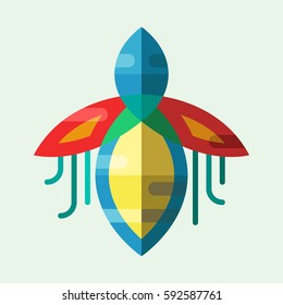 Flying kite vector illustration wind fun toy fly leisure happy isolated joy string activity play freedom game design vacation childhood
