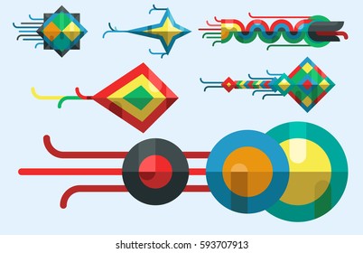 Flying kite vector illustration wind fun toy fly leisure happy isolated joy string activity play freedom game design vacation childhood