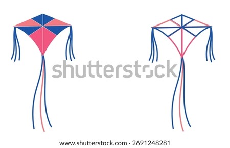 Flying kites icon.  isolated on white background, Vector eps 10