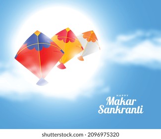 flying kites over the clouds makar sankranti festival