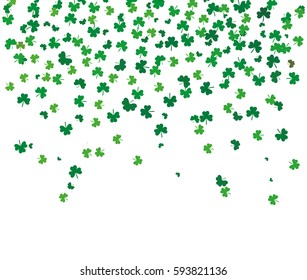 Flying Leaves Clover Different Shades Green Stock Vector (Royalty Free ...