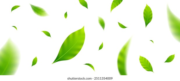 Flying leaves design, suitable for design elements