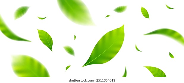 Flying leaves design, suitable for design elements