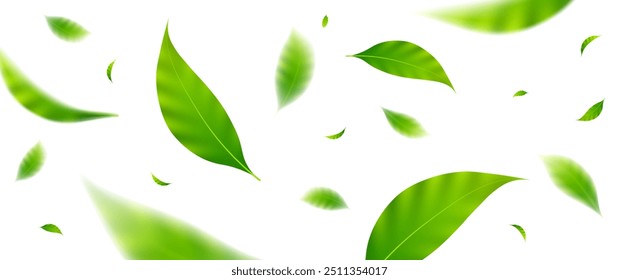 Flying leaves design, suitable for design elements