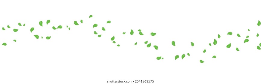 Flying leaves dust on transparent background suitable for design elements.